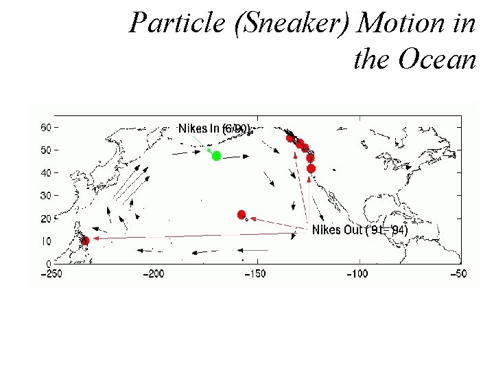 Particle (Sneaker) Motion in the Ocean 