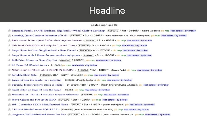 Headline Craigslist has gone vanilla with fewer opportunities to convert leads 
