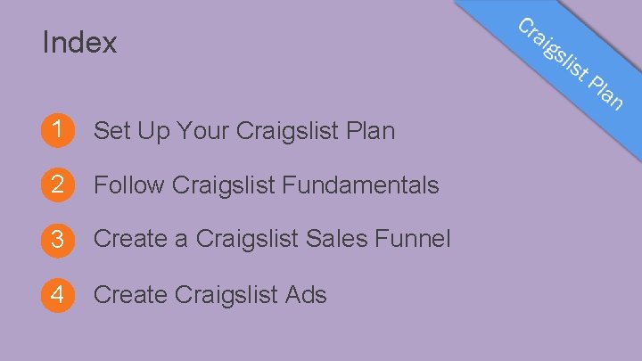 Index 1 Set Up Your Craigslist Plan 2 Follow Craigslist Fundamentals 3 Create a