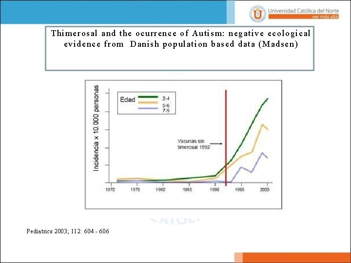 Thimerosal and the ocurrence of Autism: negative ecological evidence from Danish population based data