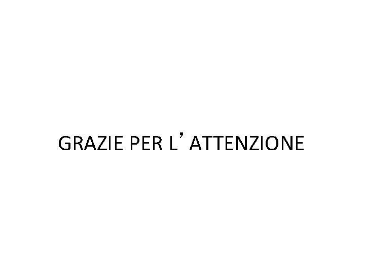 GRAZIE PER L’ATTENZIONE 