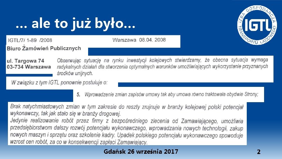 … ale to już było… Gdańsk 26 września 2017 2 