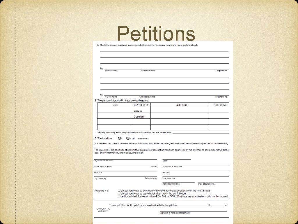 Petitions 