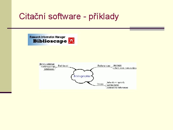 Citační software - příklady 