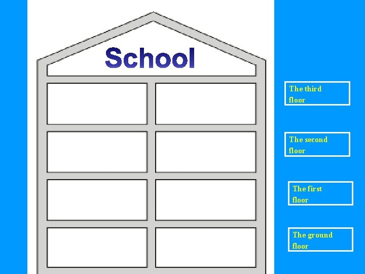 The third floor The second floor The first floor The ground floor 