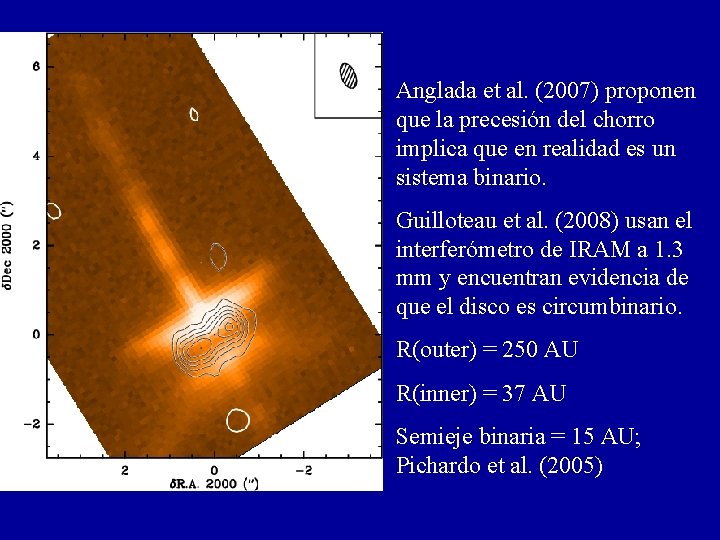 Anglada et al. (2007) proponen que la precesión del chorro implica que en realidad