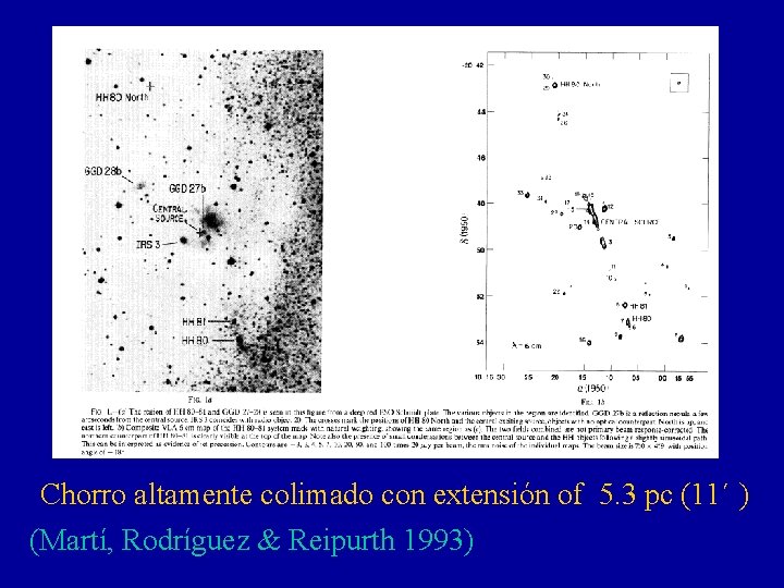 Chorro altamente colimado con extensión of 5. 3 pc (11´ ) (Martí, Rodríguez &