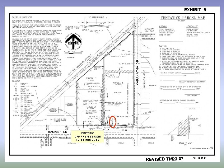 MARANATHA DR EXHIBIT 9 HAMMER LN EXISTING OFF PREMISE SIGN TO BE REMOVED REVISED