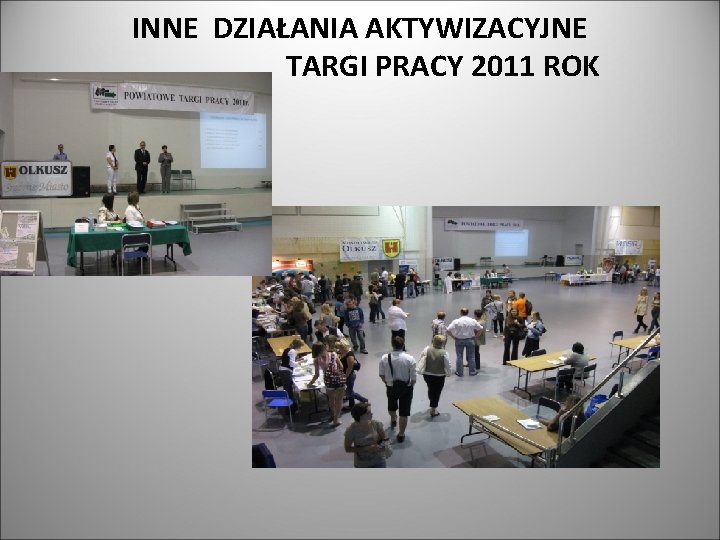 INNE DZIAŁANIA AKTYWIZACYJNE TARGI PRACY 2011 ROK 