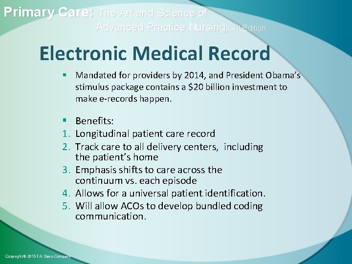 Primary Care: The Art and Science of Advanced Practice Nursing, 4 th Edition Electronic