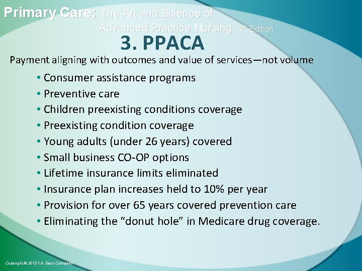 Primary Care: The Art and Science of Advanced Practice Nursing, 4 th Edition 3.