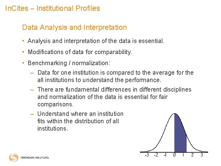 In. Cites – Institutional Profiles Data Analysis and Interpretation • Analysis and interpretation of