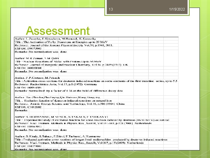 13 Assessment 1/15/2022 