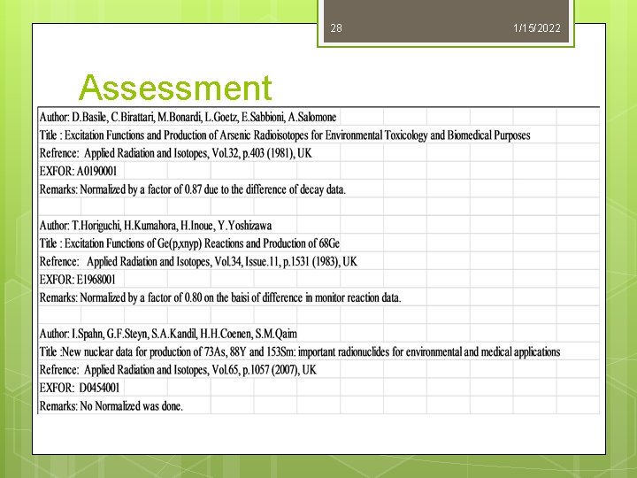 28 Assessment 1/15/2022 
