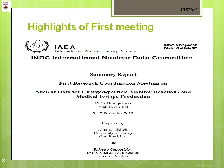 1/15/2022 Highlights of First meeting 3 