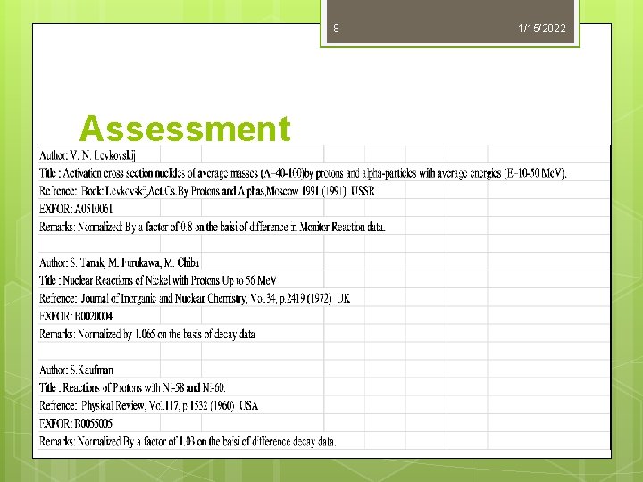 8 Assessment 1/15/2022 