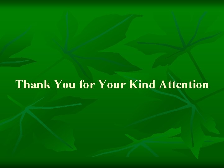 Thank You for Your Kind Attention 