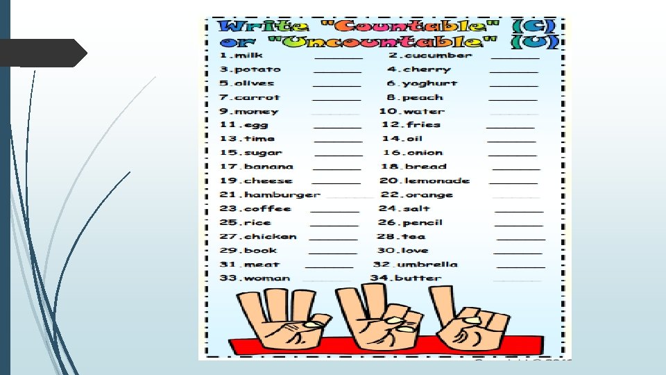 Com Man Countable Countable and Uncountable Nouns Mrs Vinka Sez Correa