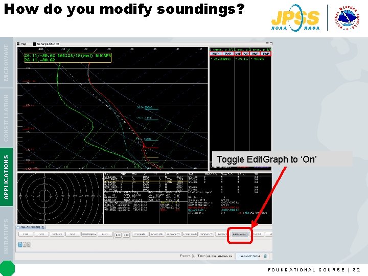 Toggle Edit. Graph to ‘On’ INITIATIVES APPLICATIONS CONSTELLATION MICROWAVE How do you modify soundings?