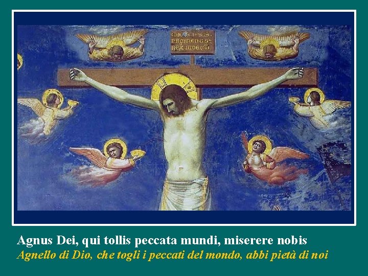 Agnus Dei, qui tollis peccata mundi, miserere nobis Agnello di Dio, che togli i