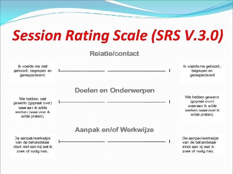 Session Rating Scale (SRS V. 3. 0) 