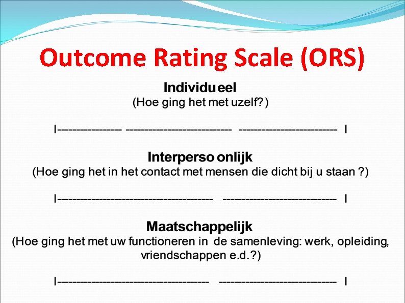 Outcome Rating Scale (ORS) 