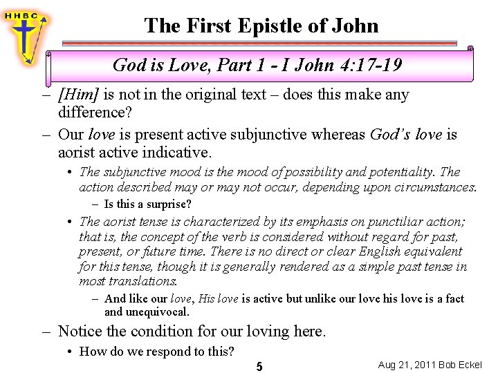 The First Epistle of John God is Love, Part 1 - I John 4: