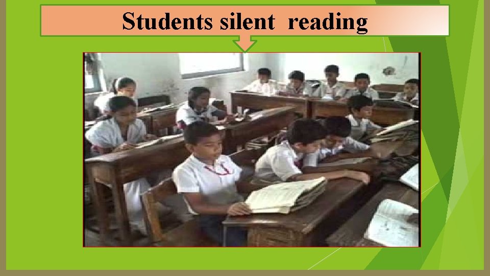 Students silent reading 