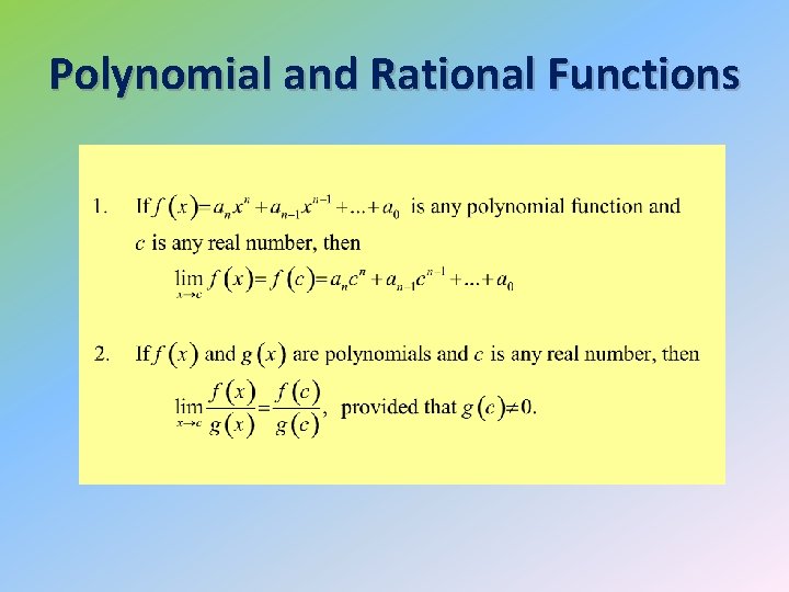 Polynomial and Rational Functions 