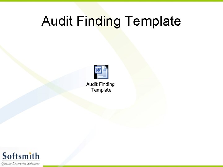 Audit Finding Template 