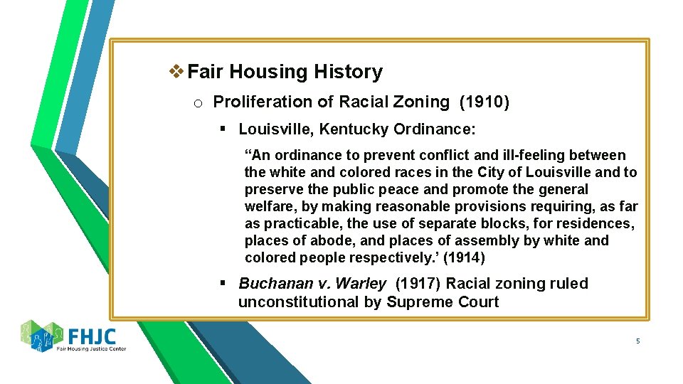 v Fair Housing History o Proliferation of Racial Zoning (1910) § Louisville, Kentucky Ordinance: