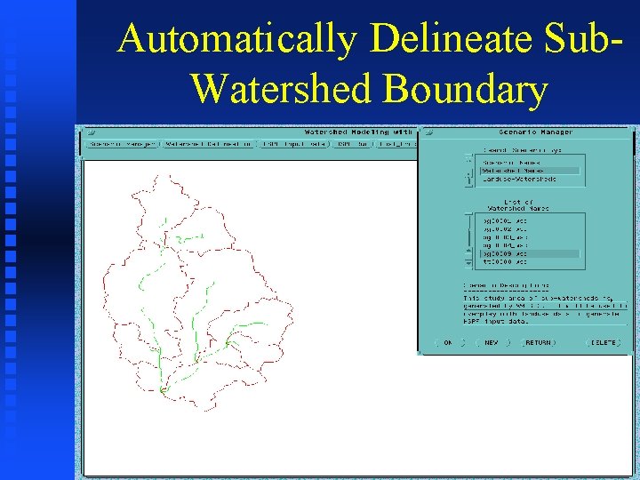 Automatically Delineate Sub. Watershed Boundary 