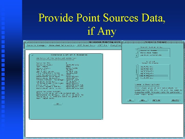 Provide Point Sources Data, if Any 