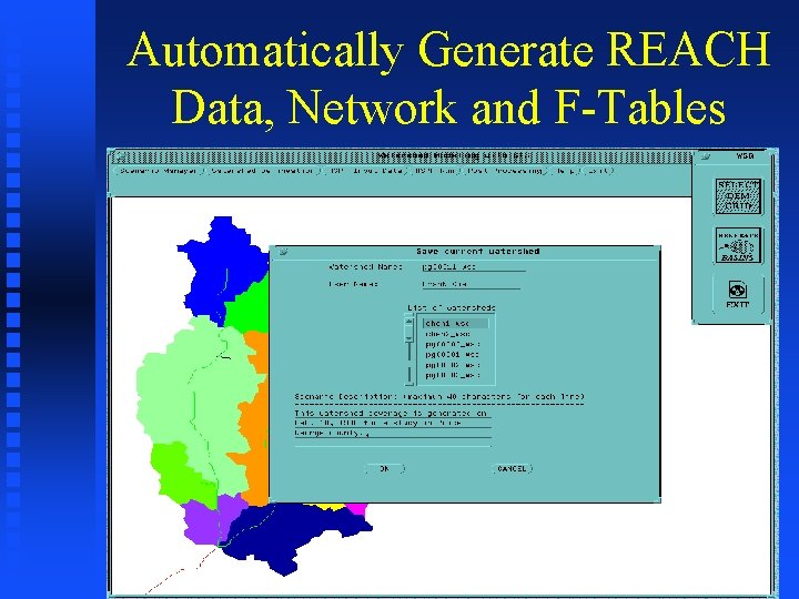 Automatically Generate REACH Data, Network and F-Tables 