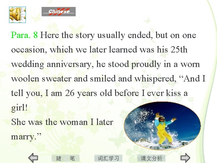 Para. 8 Here the story usually ended, but on one occasion, which we later