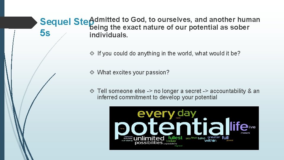 Admitted to God, to ourselves, and another human Sequel Step being the exact nature Admitted to God, to ourselves, and another human Sequel Step being the exact nature