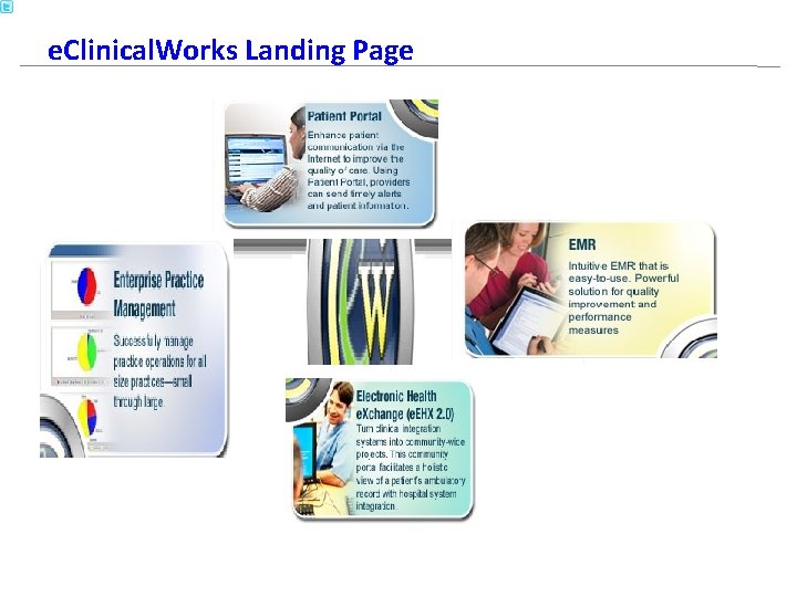 e. Clinical. Works Landing Page 