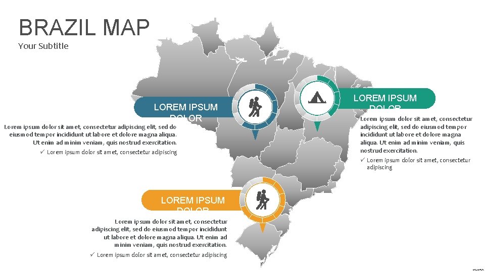 BRAZIL MAP Your Subtitle LOREM IPSUM DOLOR Lorem ipsum dolor sit amet, consectetur adipiscing