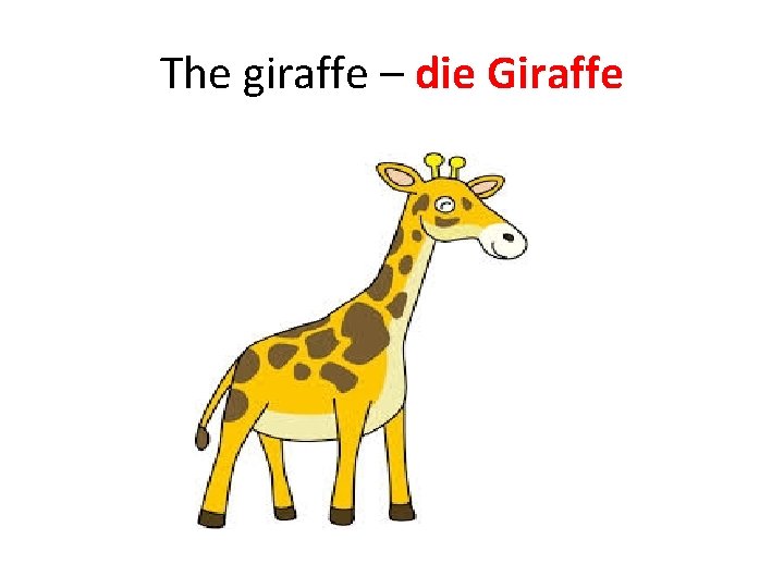 The giraffe – die Giraffe 