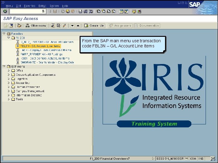 From the SAP main menu use transaction code FBL 3 N – G/L Account