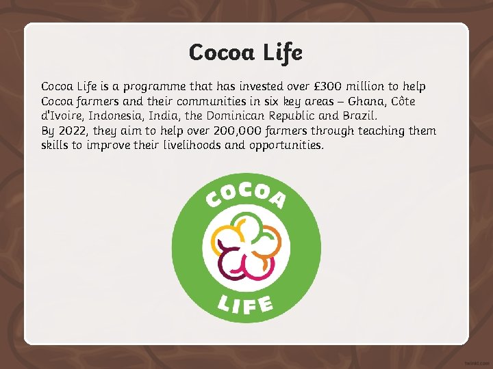 Where is Chocolate Grown 90 of all cocoa