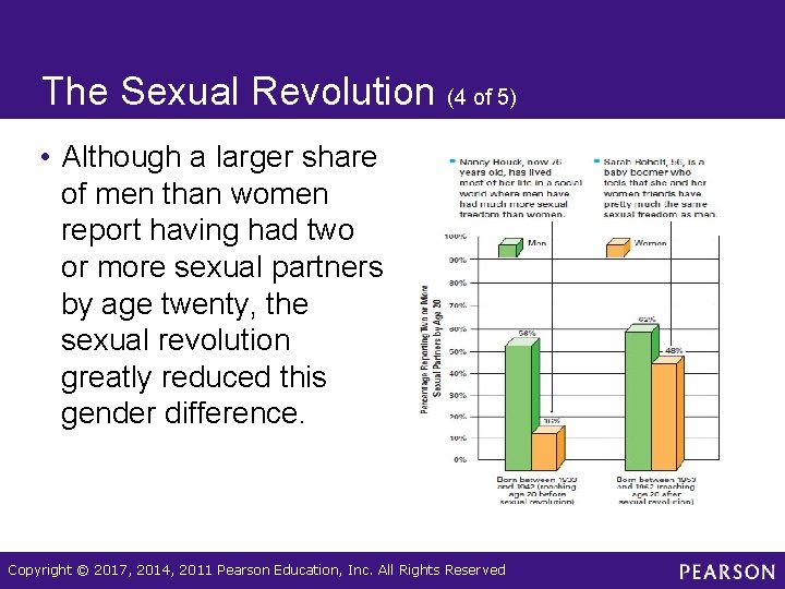 The Sexual Revolution (4 of 5) • Although a larger share of men than
