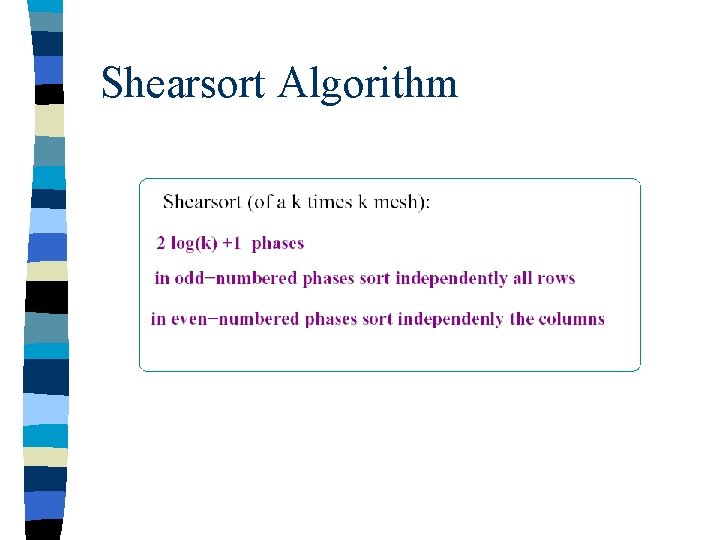 Shearsort Algorithm 