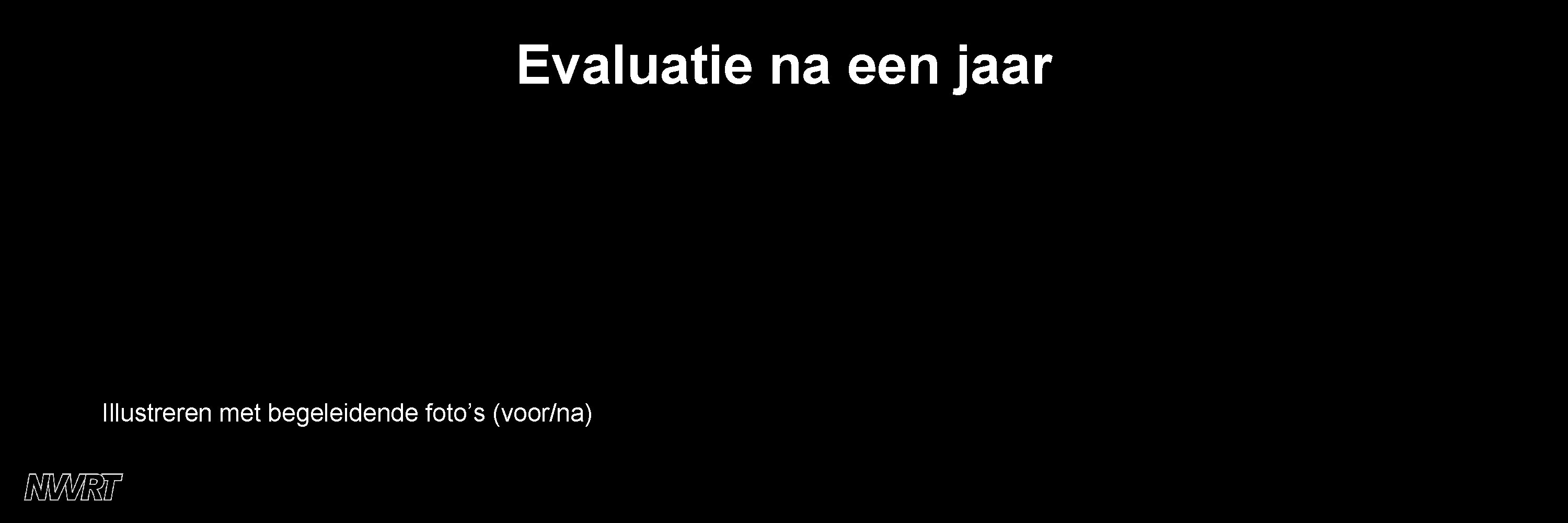 Evaluatie na een jaar Illustreren met begeleidende foto’s (voor/na) 