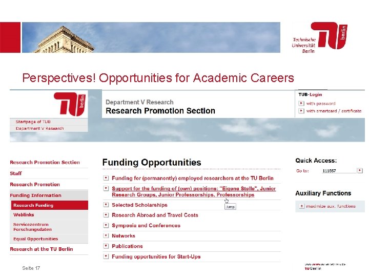 Perspectives! Opportunities for Academic Careers Seite 17 