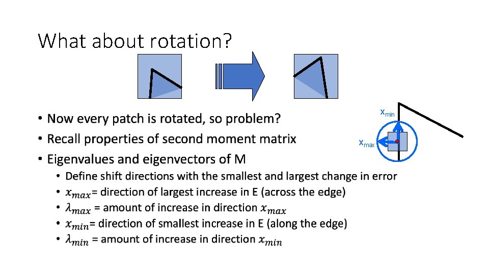 What about rotation? xmin • xmax What about rotation? xmin • xmax