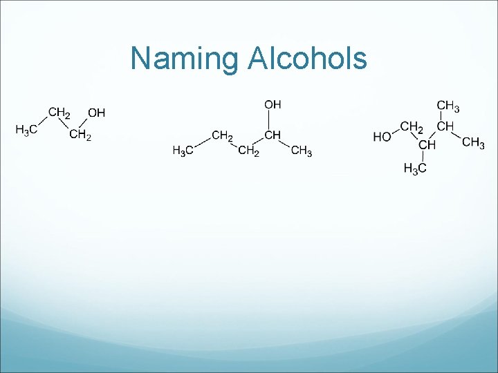 Naming Alcohols 