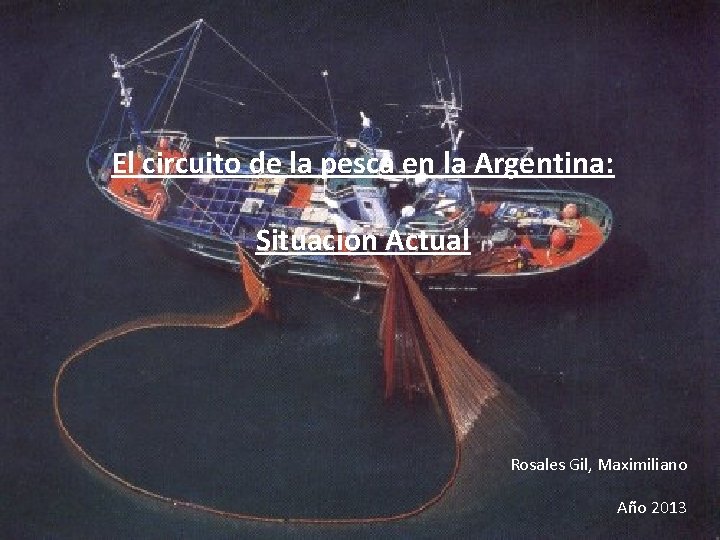El circuito de la pesca en la Argentina: Situación Actual Rosales Gil, Maximiliano Año