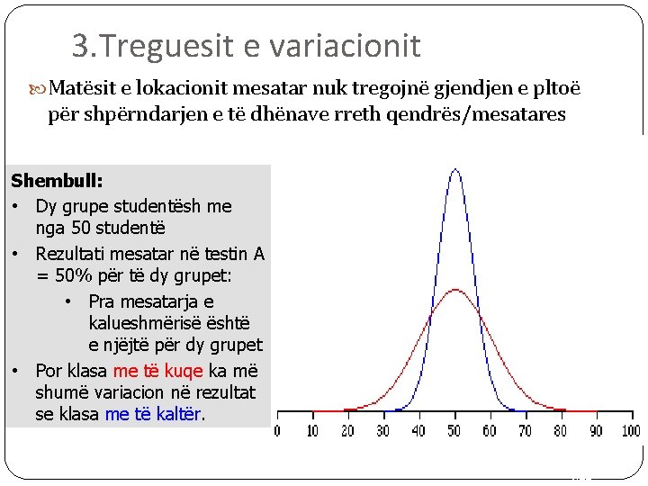 3. Treguesit e variacionit Matësit e lokacionit mesatar nuk tregojnë gjendjen e pltoë për