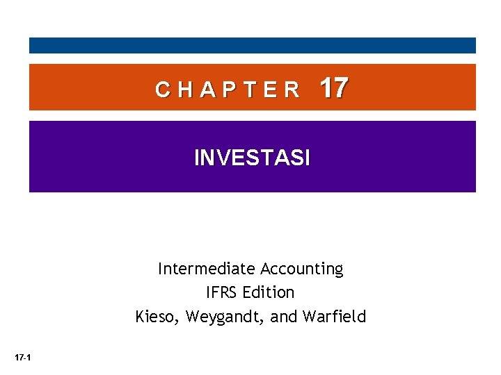 CHAPTER 17 INVESTASI Intermediate Accounting IFRS Edition Kieso, Weygandt, and Warfield 17 -1 